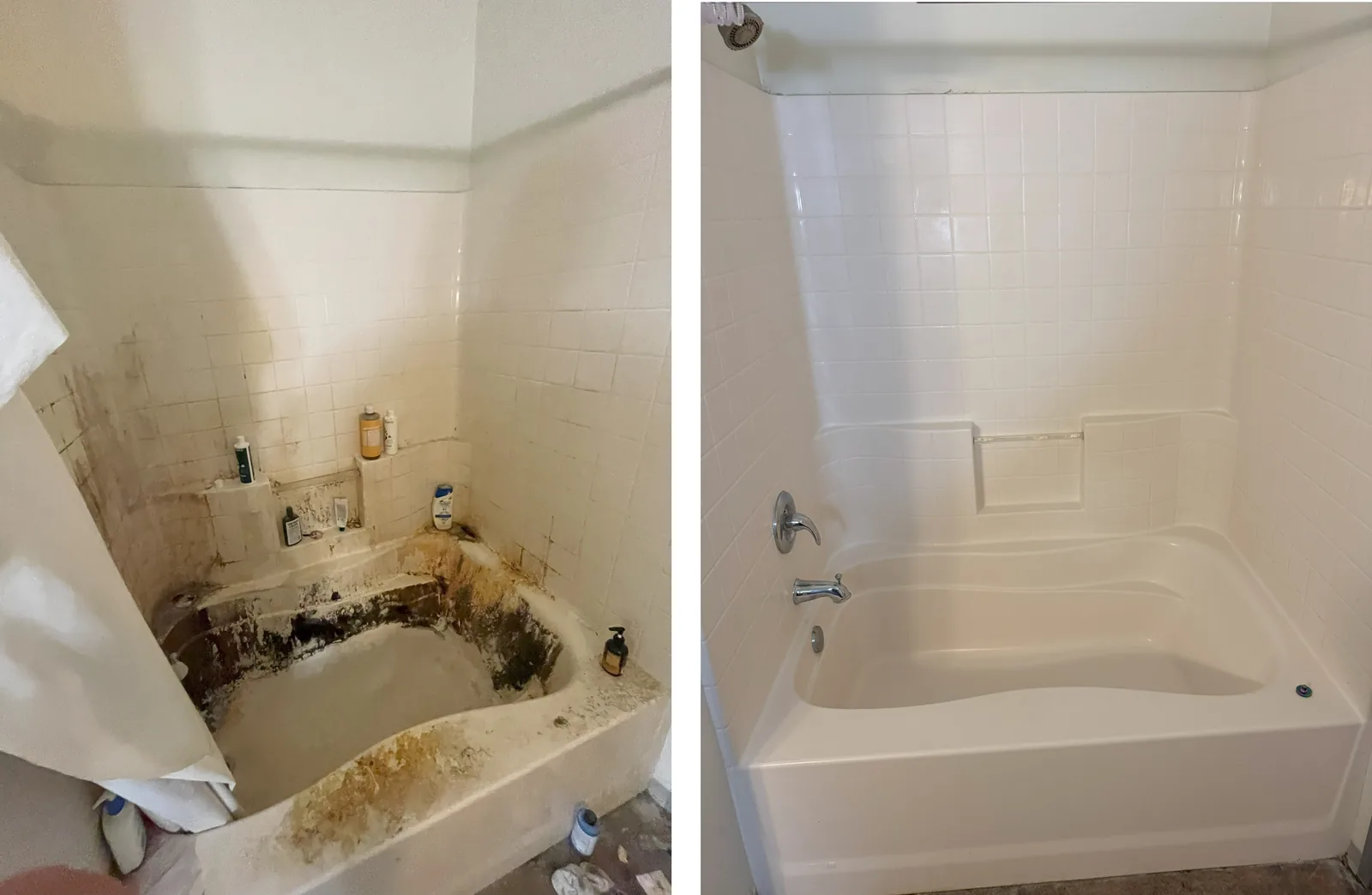 Bathroom in Los Angeles — house deep cleaning before and after