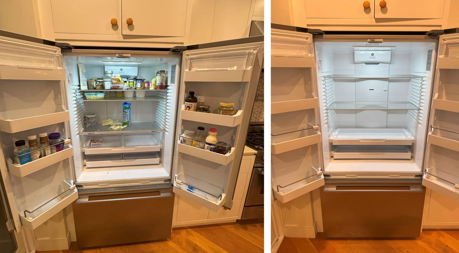 Refrigerator in Los Angeles — house cleaning before and after