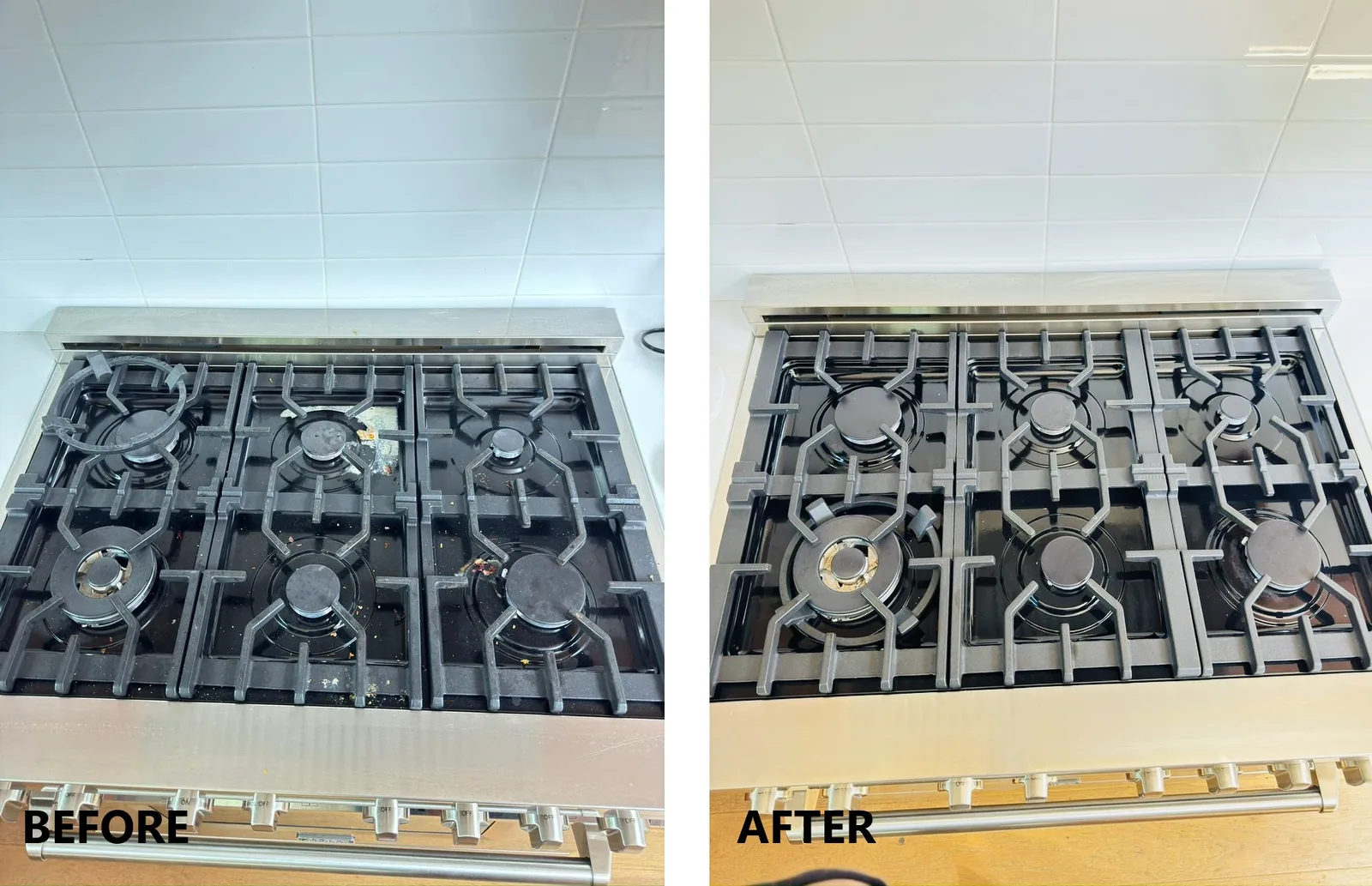 Oven in Los Angeles — house deep cleaning before and after